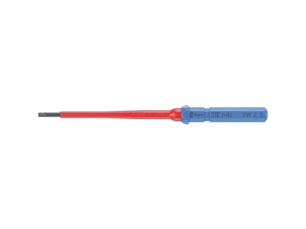 Wera Kraftform Kompakt VDE 64 i 2,5 x 157 mm TIE Elektriker Unbrako Utbytbart blad 2,5 mm