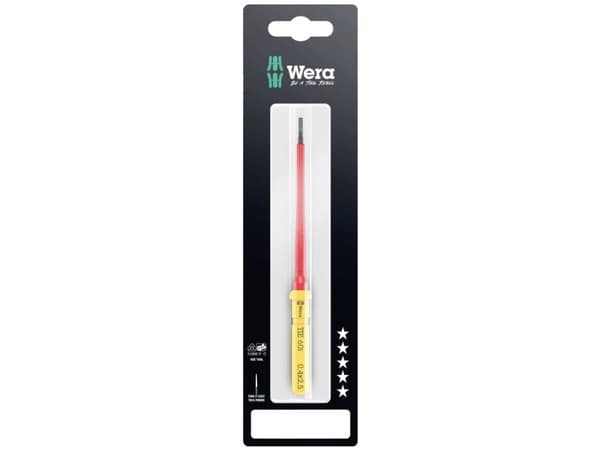 Wera Kraftform Kompakt VDE 60 i 0,4x2,5x157 mm TIE SB Elektriker Kærv Udskiftelig klinge 2.5 mm