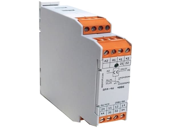 Appoldt RM4-4W 24V Switching relä Nominell spänning: 24 V Brytström (max.): 8 A 4 x brytare 1 st