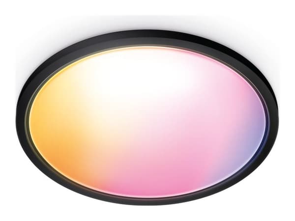 WiZ Super Slim - Taklampe - LED - 32 W - RGB-lys - 2200-6500 K - rund - svart