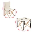 Miniatyrbild 3 av 9: Campingset Banzi av bord och 2 hopfällbara stolar beige [casa.pro]