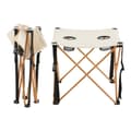 Miniatyrbild 5 av 9: Campingset Banzi av bord och 2 hopfällbara stolar beige [casa.pro]