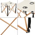 Miniatyrbild 6 av 9: Campingset Banzi av bord och 2 hopfällbara stolar beige [casa.pro]