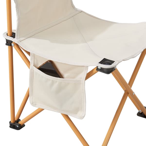 Campingset Banzi av bord och 2 hopfällbara stolar beige [casa.pro]