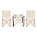 Miniatyrbild 2 av 9: Campingset Banzi av bord och 2 hopfällbara stolar beige [casa.pro]