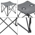 Miniatyrbild 6 av 9: Campingset Banzi av bord och 2 hopfällbara stolar grå [casa.pro]
