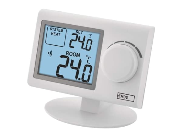 Emos P5604, Vit, LCD, AC/Batteri, AAA, 1,5 V, 230 V