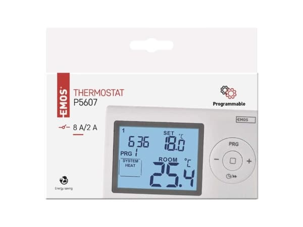 Emos P5607, rom, hvit, AA, 1,5 V, 230 V, 5 - 35 °C