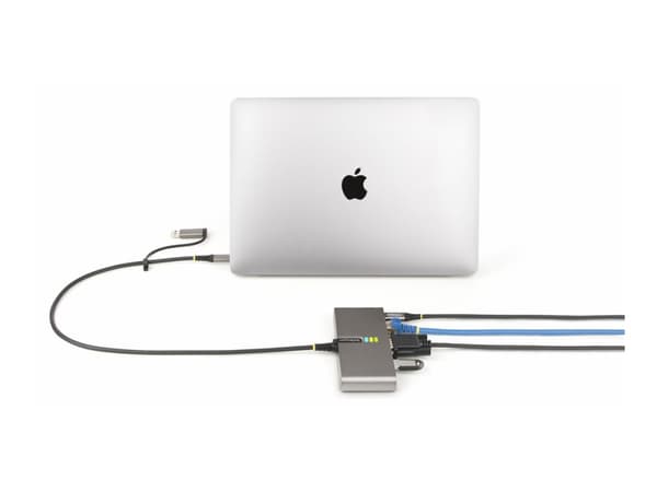 StarTech.com 2-Port USB-C/USB-A Hub with GbE and RS232 Serial, 2x USB-A - Hubb - 2 x USB 3.2 Gen 1 - skrivbordsmodell