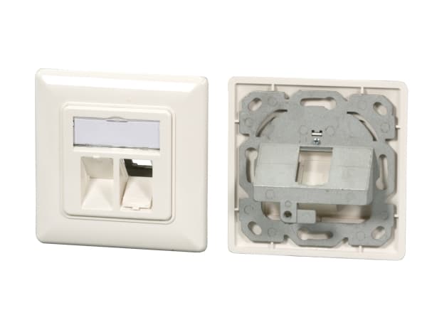 EFB Elektronik ET-25085V3, 2 x RJ-45, 2 modul(er), hvit, plast, 0 - 60 °C Hvit