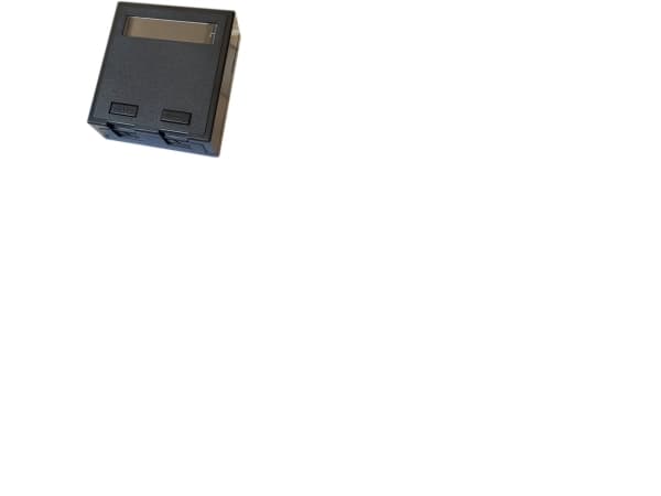 Dataudtag office boks 2 port, for Csslr Plus keystone konnektor, farve: sort