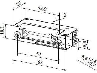 Electric door strike HARTTE XS12U series XS 12V AC/DC standard
