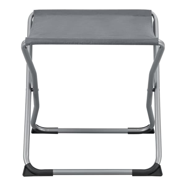 Campingpall/bord Barete 2-i-1 hopfällbar 47x47x37 cm grå [en.casa]