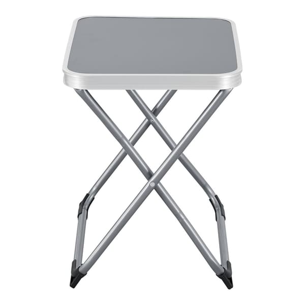 Campingpall/bord Barete 2-i-1 hopfällbar 47x47x37 cm grå [en.casa]