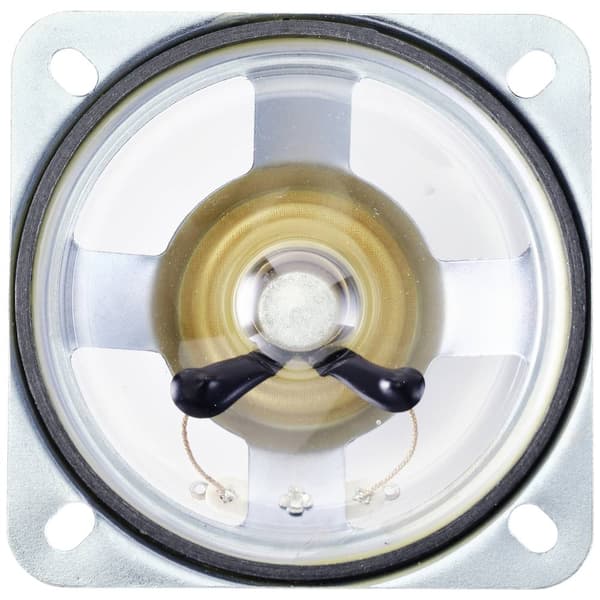 TRU COMPONENTS Mini-högtalarelement 7.7 cm 1 W 8 Ω 91 dB Plastmembran, Genomskinligt membran