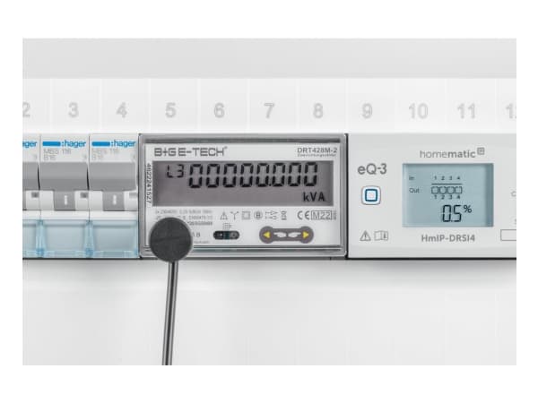 Homematic IP HmIP-ESI-LED, Koblet med ledninger (ikke trådløs), 300 m, Sort, Hvit, 869.4 - 869.65 MHz, 39 mm, 29 mm
