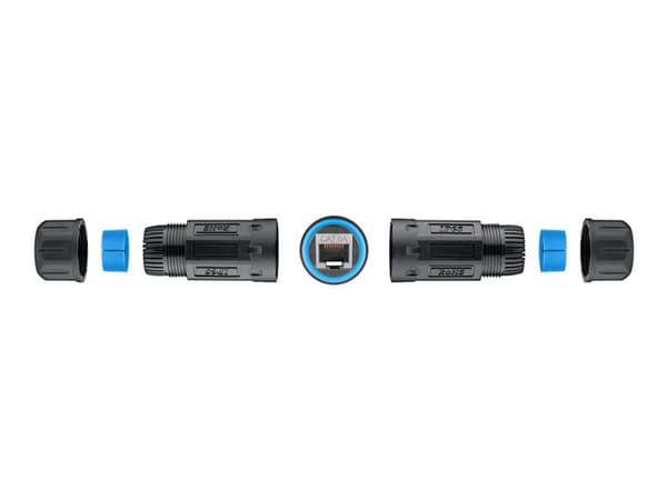 Lanview - Kopplingsdon för nätverk - RJ-45 (hona) till RJ-45 (hona) - 1.45 mm - S/FTP - CAT 6a - IEEE 802.3at