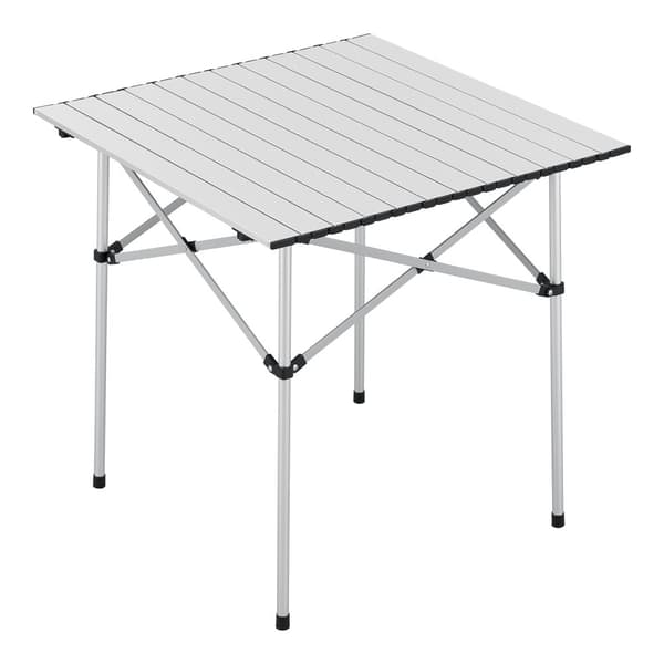 Campingbord Castilenti 70x70x70 cm hopfällbar silver [en.casa]