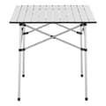 Miniatyrbild 5 av 7: Campingbord Castilenti 70x70x70 cm hopfällbar silver [en.casa]