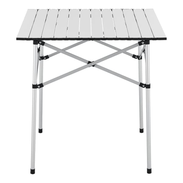 Campingbord Castilenti 70x70x70 cm hopfällbar silver [en.casa]