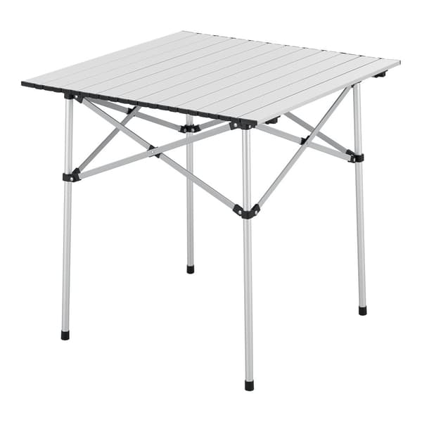 Campingbord Castilenti 70x70x70 cm hopfällbar silver [en.casa]