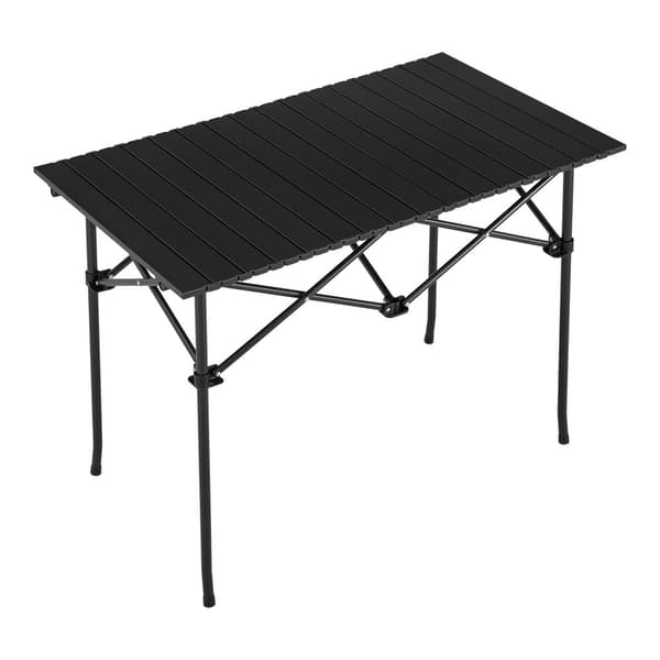 Campingbord Castilenti 94x55x68 cm hopfällbar svart [en.casa]