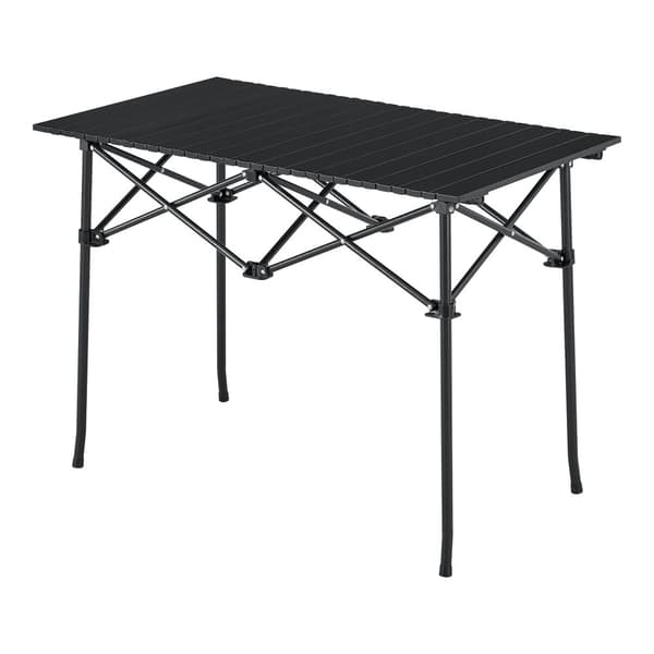 Campingbord Castilenti 94x55x68 cm hopfällbar svart [en.casa]