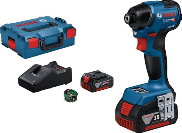 Klucz udarowy Bosch Bosch cordless impact wrench GDR 18V-220 Professional, 18Volt (blue/black, 2x Li-Ion battery 5.0Ah, Bluetooth, in L-BOXX)