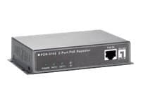LevelOne POR-0102 2-Port PoE Repeater - Repeater - 2 porter - 10Base-T, 100Base-TX, 1000Base-T - ekstern - opptil 100 m (552014) Sort