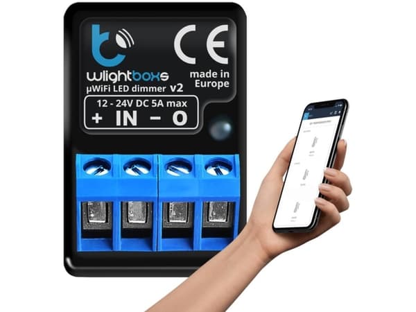 blebox wLightBoxS, Trådløs, µWi-Fi, Sort, 2400 MHz, IP20, Polyurethan