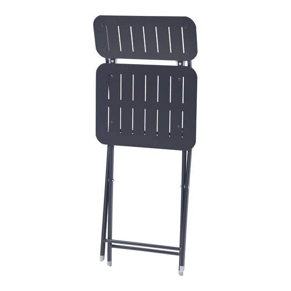 Klappstol Sande set om 2 svart 84,5x42x50 cm [en.casa]