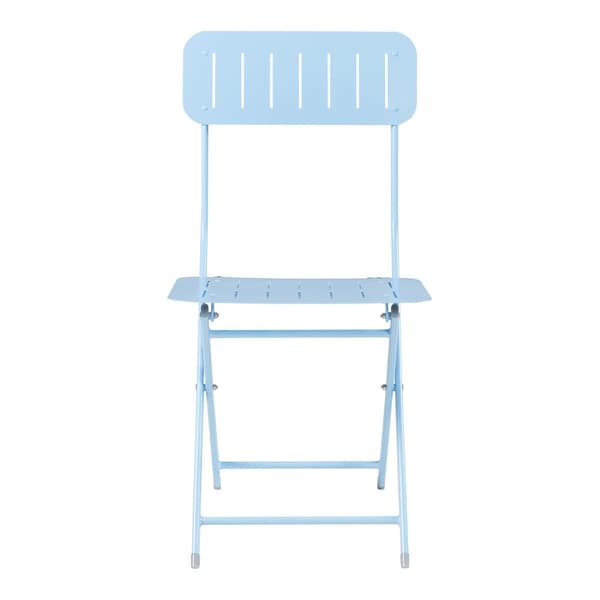 Klappstol Sande set om 2 himmelblå 84,5x42x50 cm [en.casa]