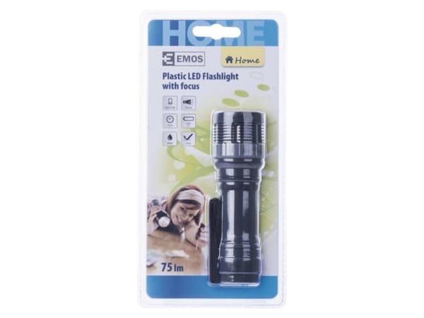 Emos LED rucní svítilna P4702, Käsikokoinen taskulamppu, Musta, Sininen, Muovi, LED, 1 lamppua, 3 W