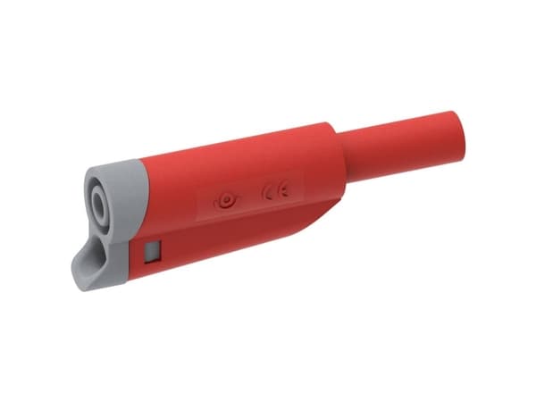 Electro PJP 1076-CD1-R Laboratoriestik Stik, lige Stift-diameter: 4 mm Rød 1 stk