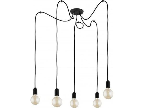 TK Lighting pendellampe Pendelpærer overhengsarmatur TK Lighting Qualle 5x60W E27 sort 1520 - 1520
