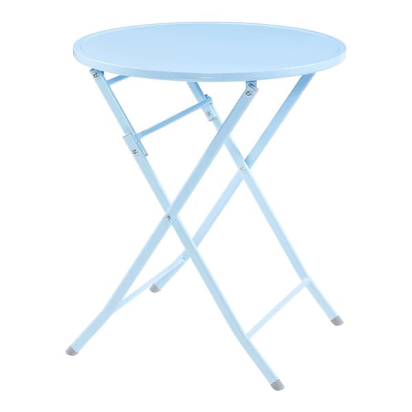 Klappbord Sande 71xØ62 cm himmelblå stål [en.casa]