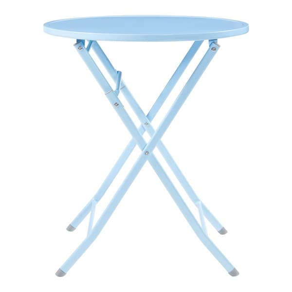 Klappbord Sande 71xØ62 cm himmelblå stål [en.casa]