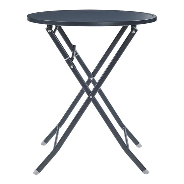 Klappbord Sande 71xØ62 cm svart stål [en.casa]