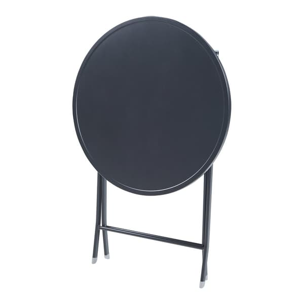 Klappbord Sande 71xØ62 cm svart stål [en.casa]