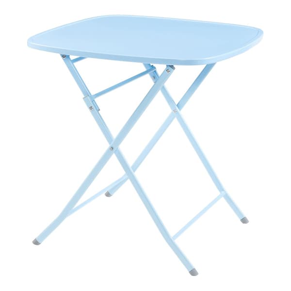 Klappbord Sande 71x70x70 cm himmelblå stål [en.casa]