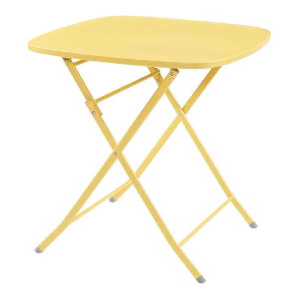Klappbord Sande 71x70x70 cm gul stål [en.casa]