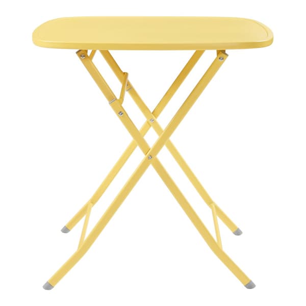 Klappbord Sande 71x70x70 cm gul stål [en.casa]