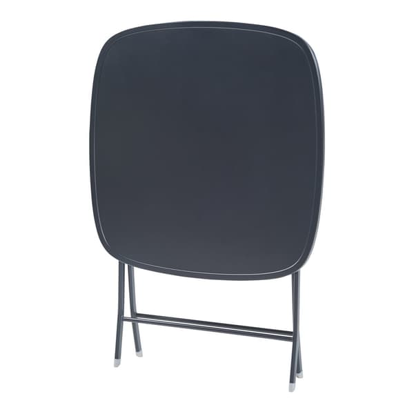 Klappbord Sande 71x70x70 cm svart stål [en.casa]