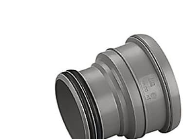 Erstatningsmuffe 50 mm PP/HT - Grå, til plast spidsende