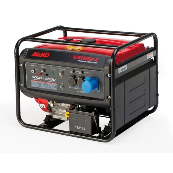 AL-KO 6500 D-C, 5000 W, 230 V, 25 l, Bensin, Automatisk, 50 Hz Sort, Rød