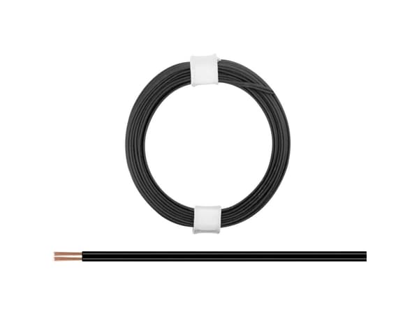 Donau Elektronik 114-11 Wire 2 x 0,08 mm² svart 5 m