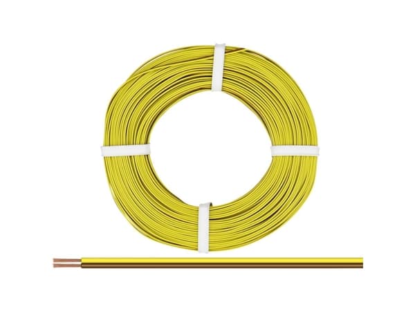 Donau Elektronik 218-38-25 Johdin 2 x 0,14 mm² ruskea, keltainen 25 m