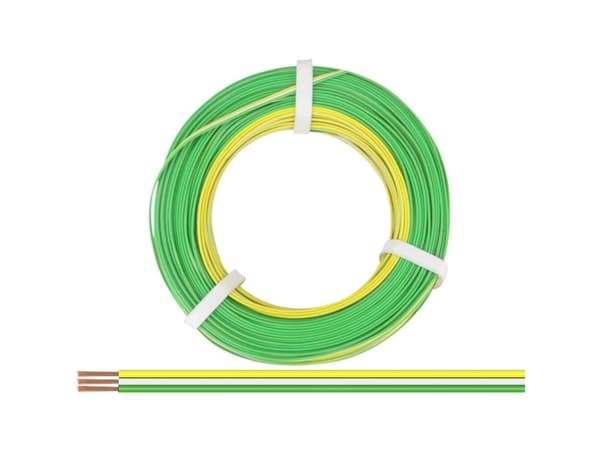 Donau Elektronik 318-354-25 Wire 3 x 0,14 mm² gul, vit, grön 25 m