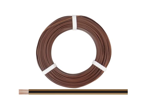 Donau Elektronik 318-818-25 Johdin 3 x 0,14 mm² vaaleanruskea, musta, tummanruskea 25 m