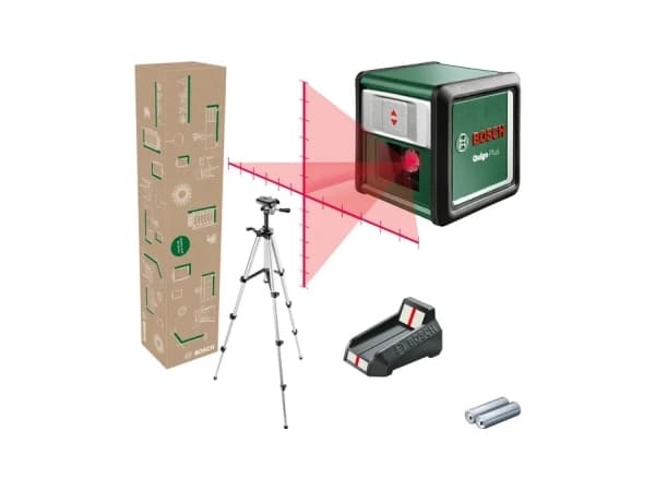 Bosch Quigo Plus, 12 m, 0,8 mm/m, 4°, 6 s, 635 nm, Horisontell / Vertikal